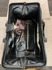 Antique Leather Doctor Bag Pre-1930 With Medical Supplies Monogrammed D h l 