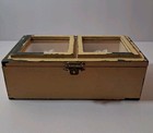 Decorative Box Rustic Wooden  Flowers Look Ceramic   2 5    7    4 