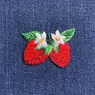 Strawberry Applique Patch - Embroidered Fruit   Berry Badge 2-1 8   iron On 