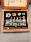 Vintage Class S1 Metric Scale Weight Set Wood Box Calibration Weights Antique