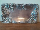 Vtg Arthur Court Tray Grape Clusters   Vines Silver Tone 11 5  X 6  X 1  Approx