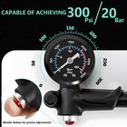 300psi Bicycle Rear Shock air Fork Pump Pressure Gauge Aluminum Schrader    Valve
