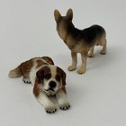 Lot Of 2 Vintage Schleich Dog Figurines German Shepherd   St  Bernard