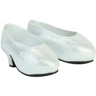 Silver Sparkly High Heels Fits 18  American Girl Doll Clothing Shoes