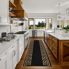 Custom Size Hallway Runner Greek Key Black-gold 26  31 by Your Length