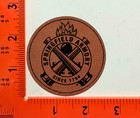 Springfield Armory Circle Leather Patch     Firearm Heritage Iron-on Apparel Accen