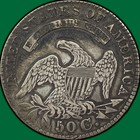 1829 Large Letters Capped Bust Half Dollar Extremely Fine Xf Coin  33282