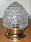 Vintage Ceiling Mount Light Fixture With Acorn Beehive Clear Glass Globe In Box