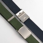 Unisex Fully Adjustable Canvas Web Belt With Black Flip Top Buckle 50   Long