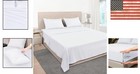 Full Size Hotel Luxury 1800 Thread Count White Sheet Set - 4 Piece  16 Inch Deep