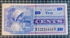 Military Payment Certificate  mpc  Series 661  10cents  Crisp Ef