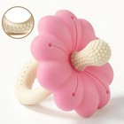 Baby Silicone Flower Teether Pacifier  Nipple-shaped End Texture For Sucking    
