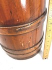 Antique Barrel Tall 17 In  Hand Made Wooden Wrapped Original 19th C