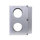 Gate Lockbox Double Hole Weldable Steel 6 3 4  X 4 3 8  X 1 1 2  Unpainted