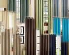 2 Panels Antique Grommets Faux Silk Window Curtains Foam Lined Blackout K72 63  