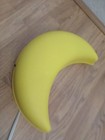 Ikea Plastic Yellow Moon Shape Blow Mold Wall Lamp W cord   Switch