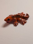 Mexican Folk Art Talavera Pottery Painted Orange Gecko Wall Art 5  Tijuana 