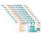 Lot Of 10 New 2024 -  20 Zimbabwe Banknote Uncirculated With Qr Code