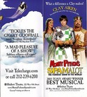 Clay Aiken  debut   spamalot  Jonathan Hadary   Hannah Waddingham 2008 Flyer