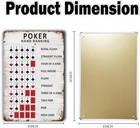Poker Hand Ranking Metal Tin Sign Rules Guide Iron 121511 