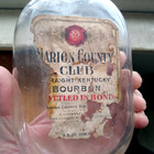 Marion County Club Bourbon Whiskey Louisville 1890s Pint Jo Jo Flask