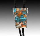 Spiny Oyster Turquoise Bolo Tie Nickel Silver  The Maverick Collection