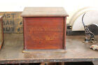 C1900s Antique Goff s Braid Spool Thread Sewing Cabinet Wood 4-drawer Flat File