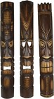 Hawaiian Tiki Mask Totem Wall Pool Decor Hand Carved Tropical Tribal Sculpture 