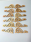 Dollhouse Miniature Lot Of 12 Exterior Solid Wood Decorative Porch Brackets 1 12