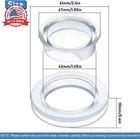 Jetec 2 Inch Patio Table Umbrella Hole Ring With Cap Set Silicone Transparent Um