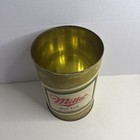 Vintage Miller High Life Metal Wastebasket Trash Can Champagne Of Beers