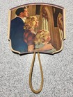 Funeral Mortuary Paper Fan Advertising Bent Wood Handle Leonard Stephens Rantoul