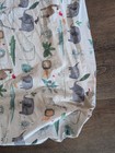 Pottery Barn Toddler Crib Fitted Sheet Watercolor Safari Animal Print Org Cotton