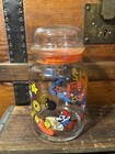 1989 Nintendo Super Mario Bros 2 Glass Jar With Lid Vintage Canister Container