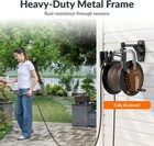 Giraffe Tools Heavy Duty Garden Hose Reel Wall Mounted Metal Water Hose Reel