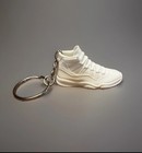 Mini Jordan 11 Inspired 3d Keychain  2pc Black   White Plastic Sneaker