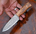 Custom Made Damascus Hunting Knife - Hand Forged Damascus Steel Sharp Blade 2669