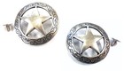 2 Pack Texas Star Antique Silver Conchos 1-1 2  Screw Back Weaver New