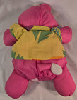 Vintage Fisher Price Wild Puffalump Rhino Pink yellow Plush  Very Nice 
