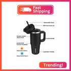 Bjpkpk 30oz Stainless Steel Insulated Tumbler With Handle And Lid Straw Travel C