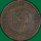 1864 Fancy 5 Two Cent Piece Very Good Vg Coin  35863