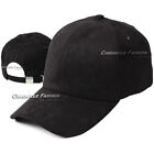 Baseball Cap Suede Classic Adjustable Hat Curved Visor Solid Plain Blank Dad Men