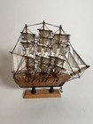 Mayflower Wooden Decorative Tall Ship 9 5    Tall 9 5    Long Fabric Sails Intact