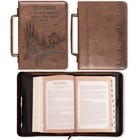 Mens Bible Cover Isaiah 4031  Brown Faux Leather  Xl  Christian Art Gifts