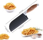 Crinkle Cutter Knife Stainless Steel Vegetable Potato French Fry Slicer