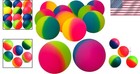 Bright Neon Jumbo Bouncy Balls - Pack Of 12