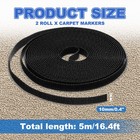 2pcs Carpet Marker Strips 0 4 Inch X 16 4 Ft  Floor Markers Nylon Strip  Black