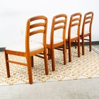 Mid Century Danish Modern Dining Chairs Set 4 Benny Linden Teak High Back Mcm