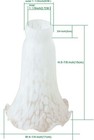 Tulip Lily Flower Glass Lamp Shade Tiffany stained Glass Style 1 3 8  Od