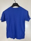 Hanes Unisex Kids L Blue Short Sleeve Crew Neck T-shirt Cotton Blend   344